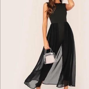 Jumpsuit with a cover skirt